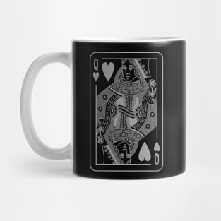 Queen of Hearts Grayscale Mug